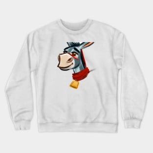 Cute Mule Drawing Crewneck Sweatshirt